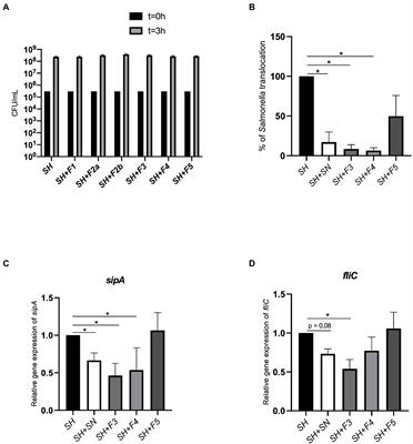 Bacteroides fragilis derived metabolites, identified by molecular networking, decrease Salmonella virulence in mice model